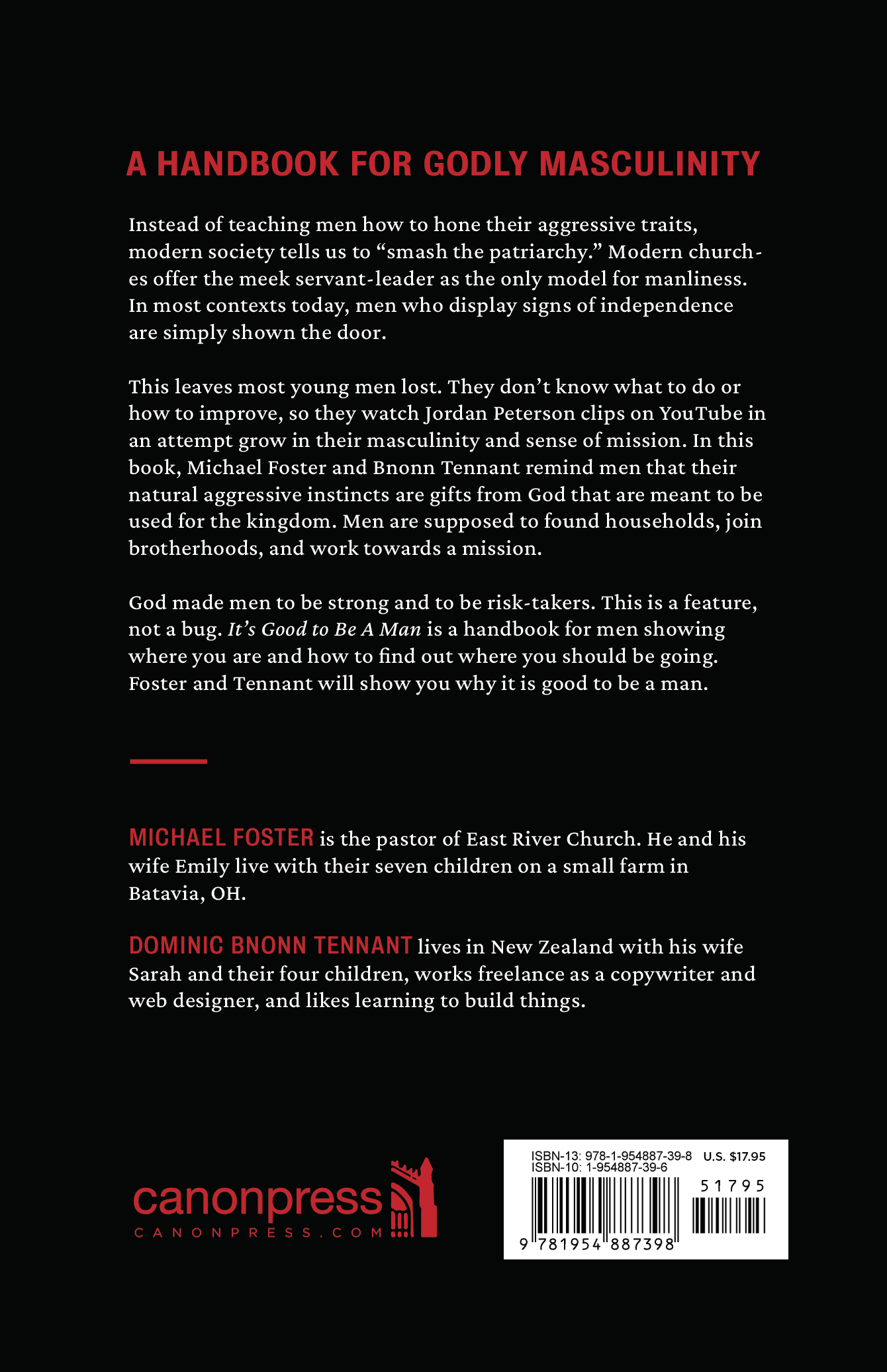 It's Good to Be a Man: A Handbook for Godly Masculinity (HBK / PBK)